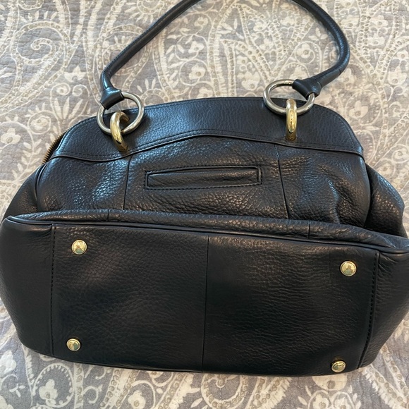 Vintage Y2K B. Makowsky Supple Black pebbles Leather Slouchy Tote Bag, Oversized - Picture 6 of 8